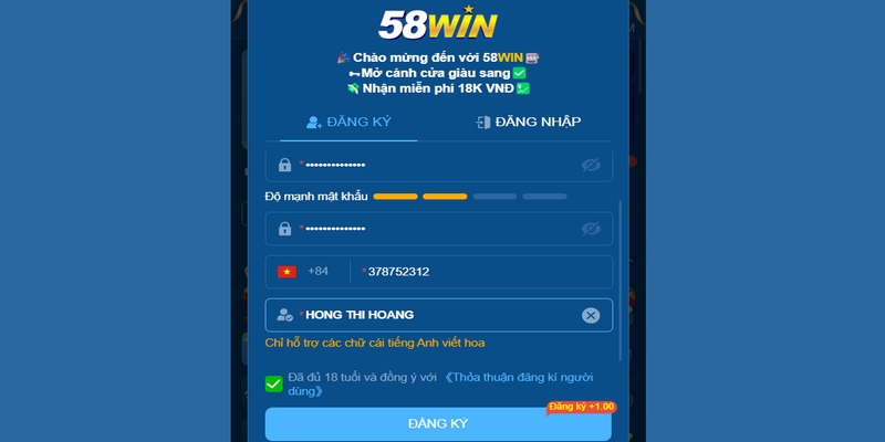 Cung cấp dữ liệu chính xác và chi tiết để hệ thống thiết lập tài khoản